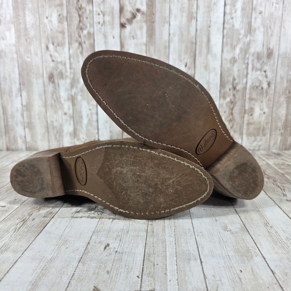 Dan Post Western Cowboy Boots Brown Leather Women Size 8M Square Toe - Picture 7 of 8